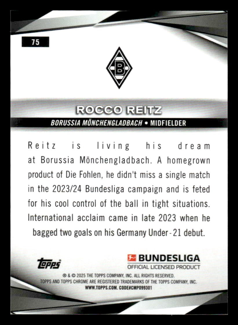2025 Topps Sapphire Edition Bundesliga #75 Rocco Reitz