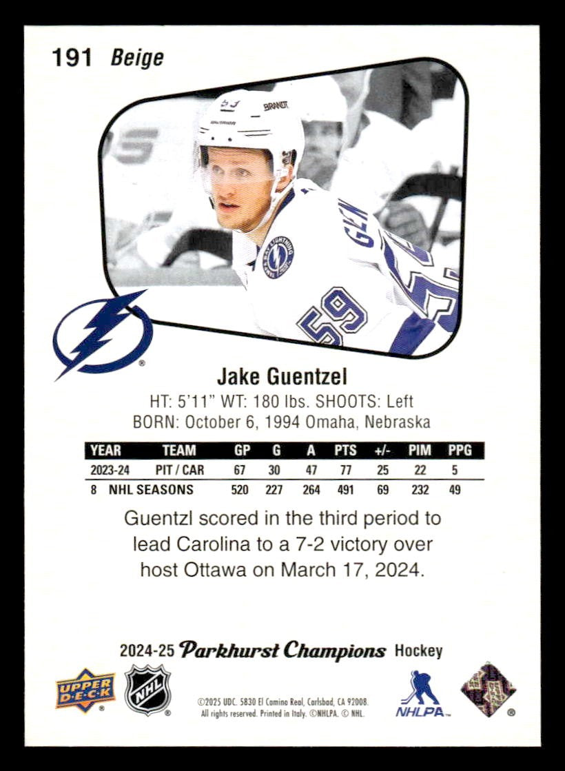 2024-25 Parkhurst Champions #191 Jake Guentzel