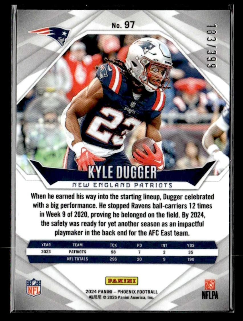2024 Panini Phoenix #97 Kyle Dugger Team Helmet #/399