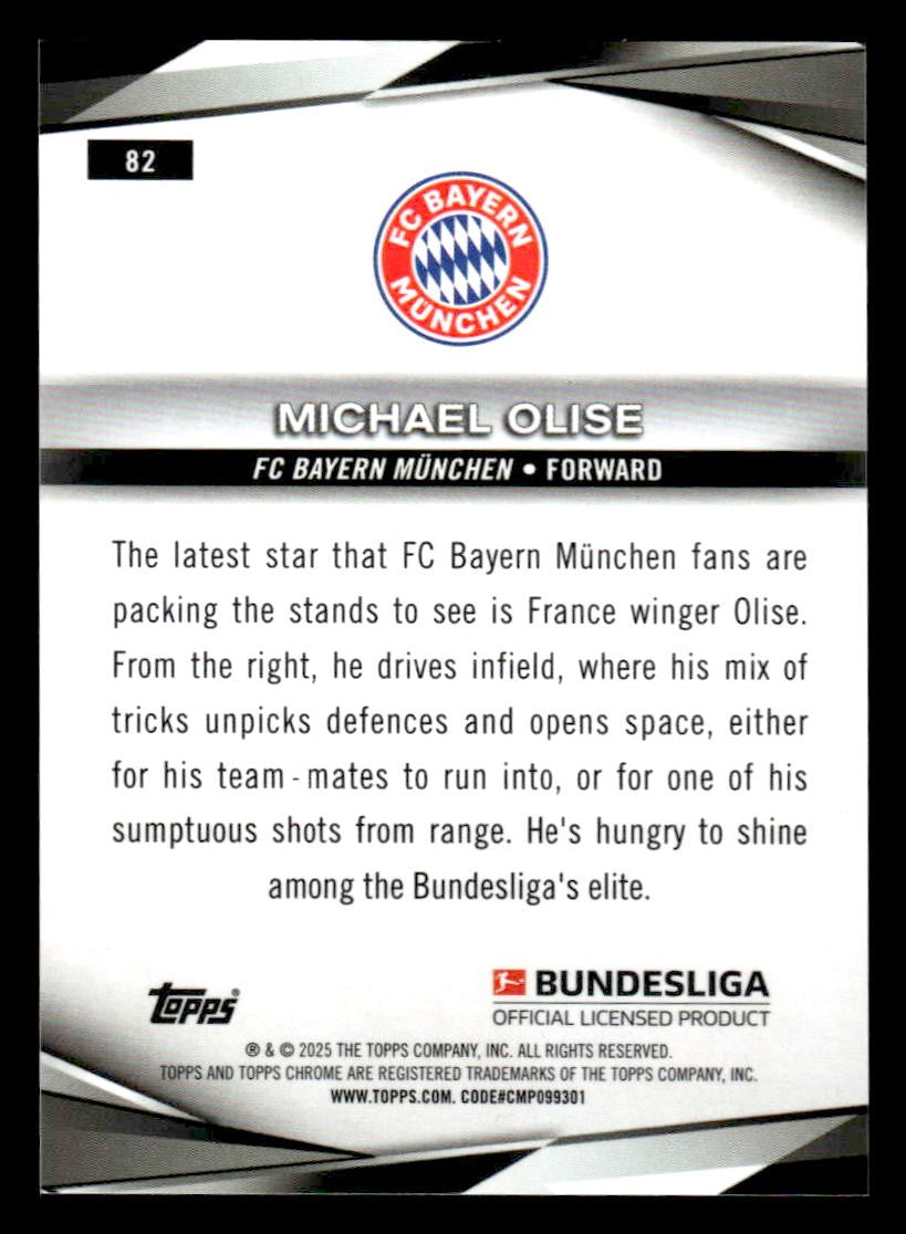 2025 Topps Chrome Bundesliga #82 Michael Olise