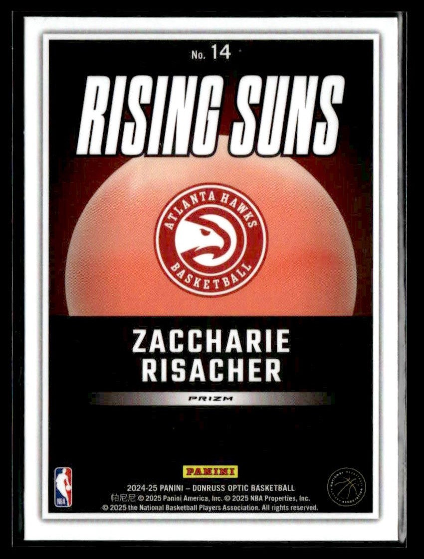 2024-25 Donruss Optic #14 Zaccharie Risacher Rising Suns Holo