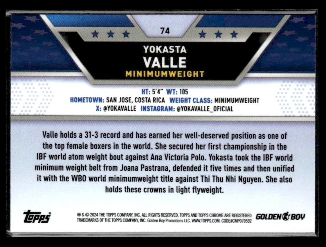 2024 Topps Chrome #74 Yokasta Valle