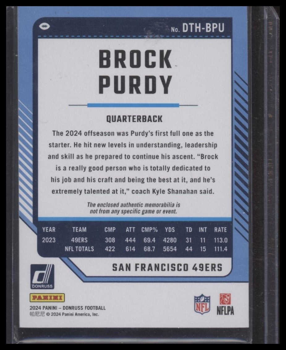 2024 Donruss #DTH-BPU Brock Purdy Donruss Threads