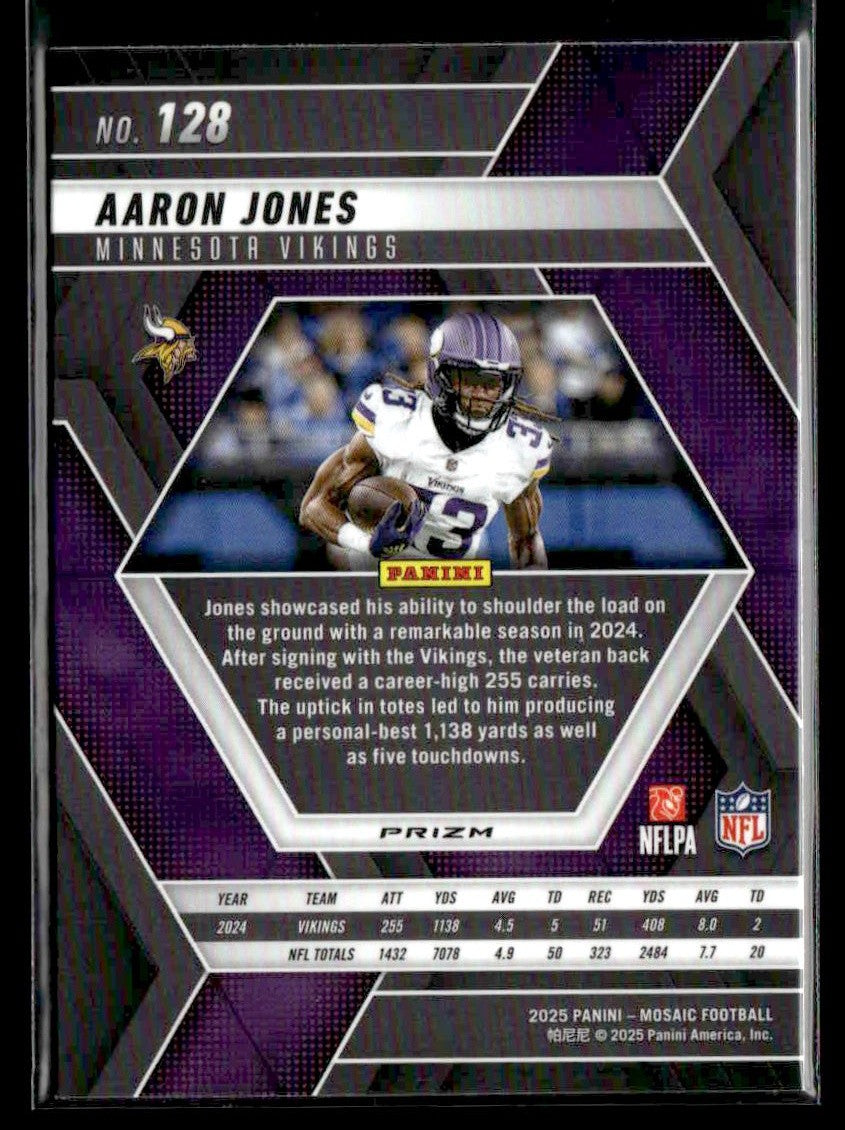 2025 Panini Mosaic #128 Aaron Jones Mosaic