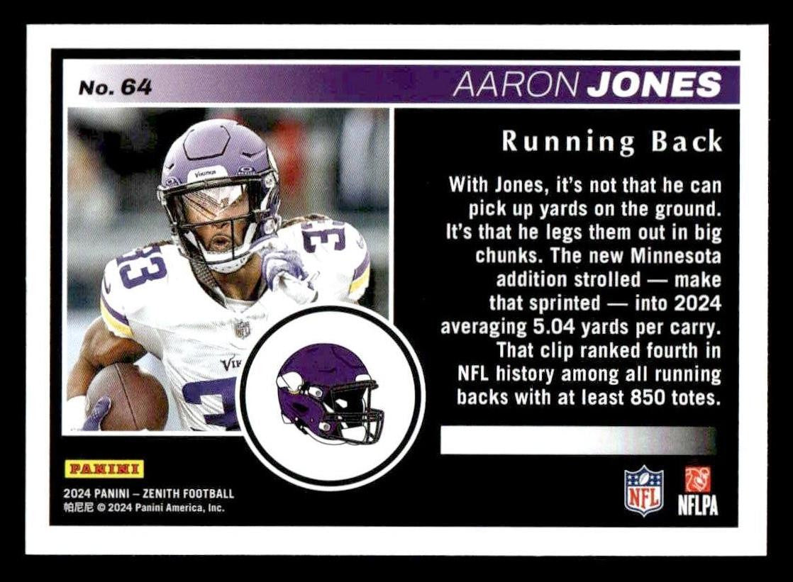 2024 Panini Zenith #64 Aaron Jones