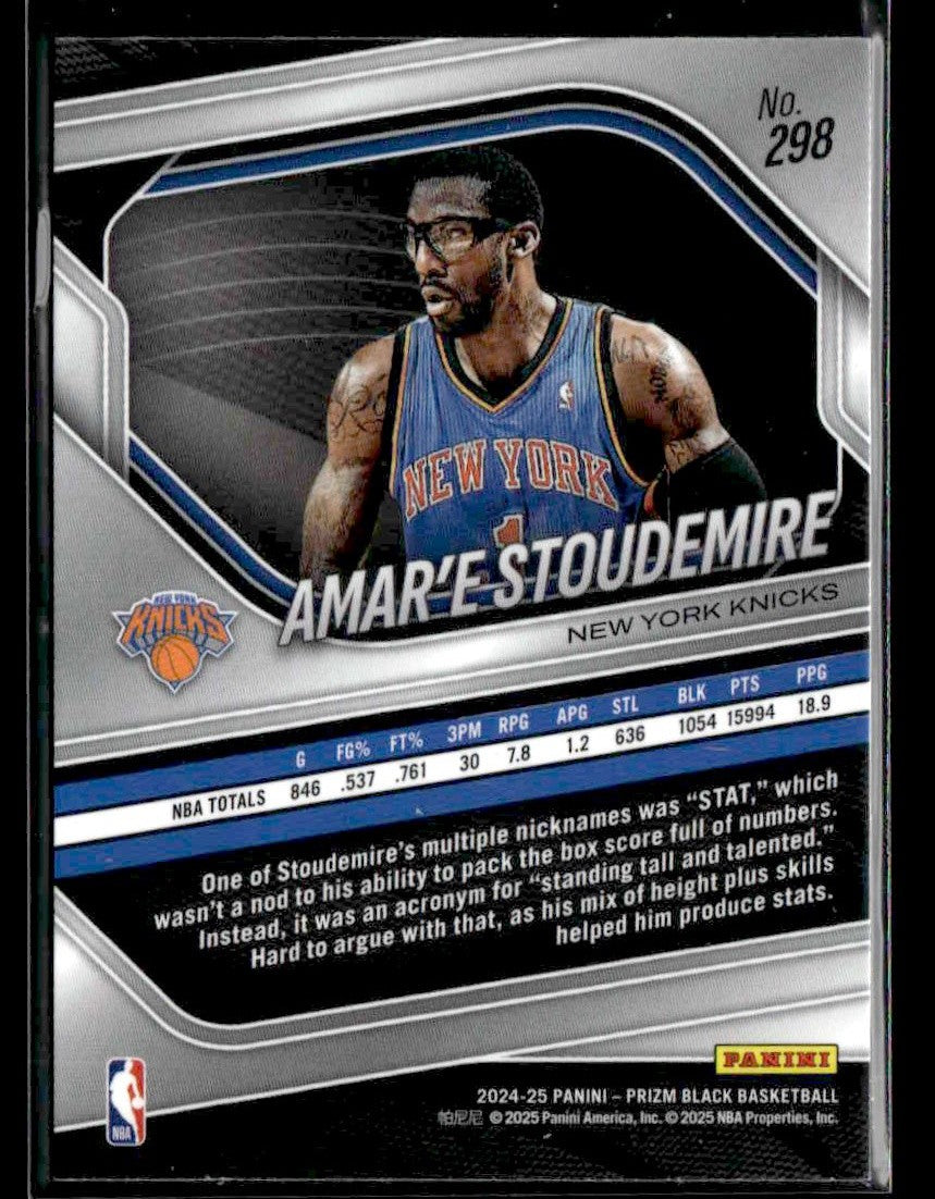 2024-25 Panini Prizm Black #298 Amar'e Stoudemire Legends
