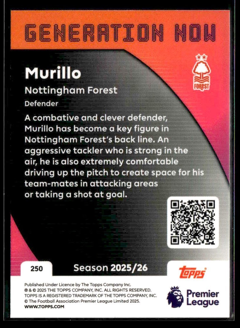 2025-26 Topps Premier League #250 Murillo Rainbow Foil