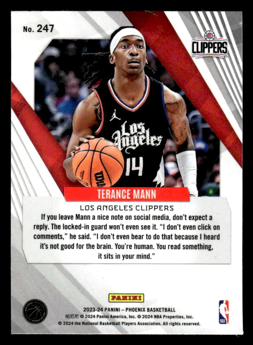 2023-24 Panini Phoenix #247 Terance Mann Phoenix Blue Ice