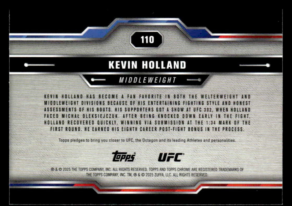 2025 Topps Chrome UFC #110 Kevin Holland