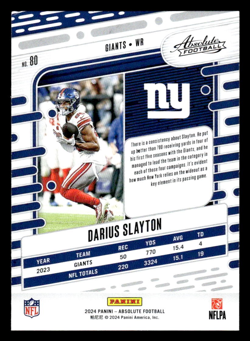 2024 Panini Absolute #80 Darius Slayton Retail