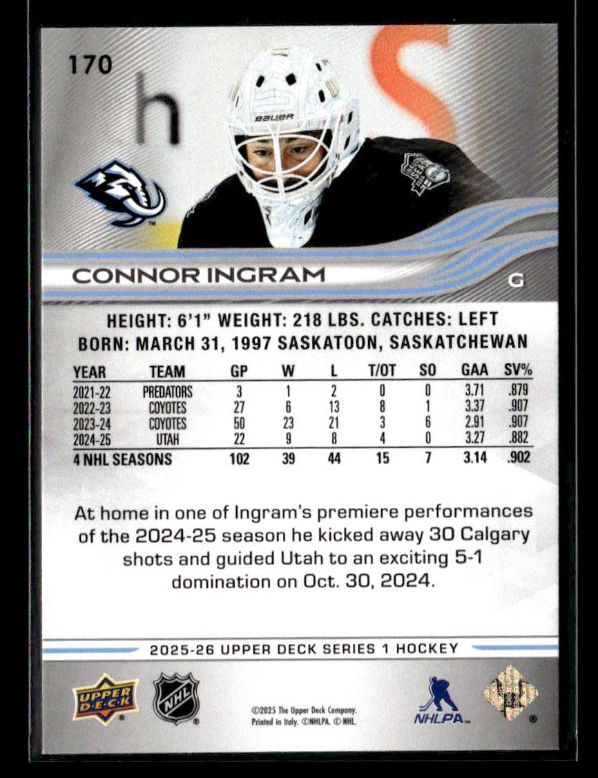 2025-26 Upper Deck #170 Connor Ingram