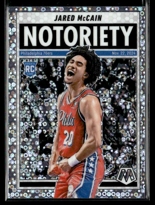 2024-25 Panini Mosaic #9 Jared McCain Notoriety Fast Break
