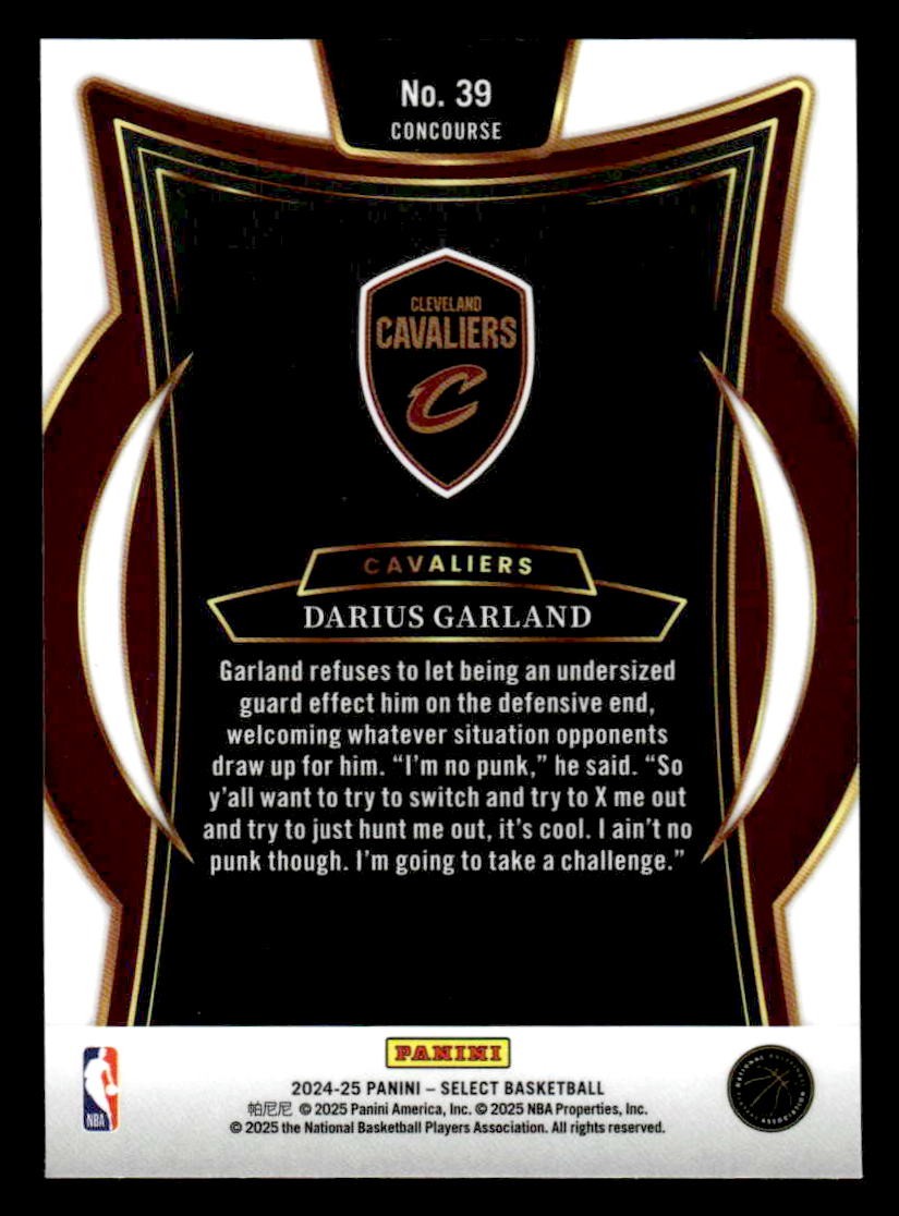 2024-25 Panini Select #39 Darius Garland