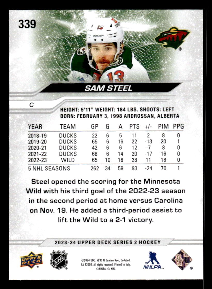 2023-24 Upper Deck #339 Sam Steel