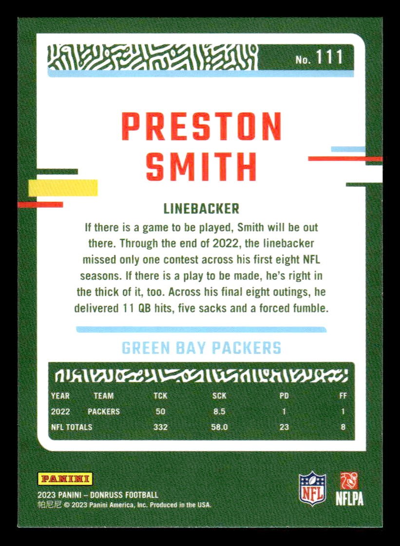 2023 Donruss #111 Preston Smith