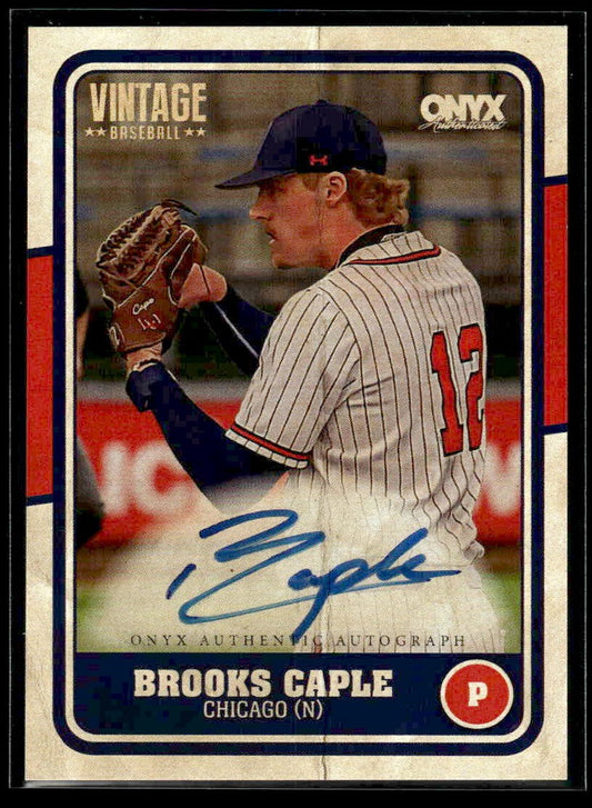 2025 Onyx Vintage #VABRCA Brooks Caple Autographs