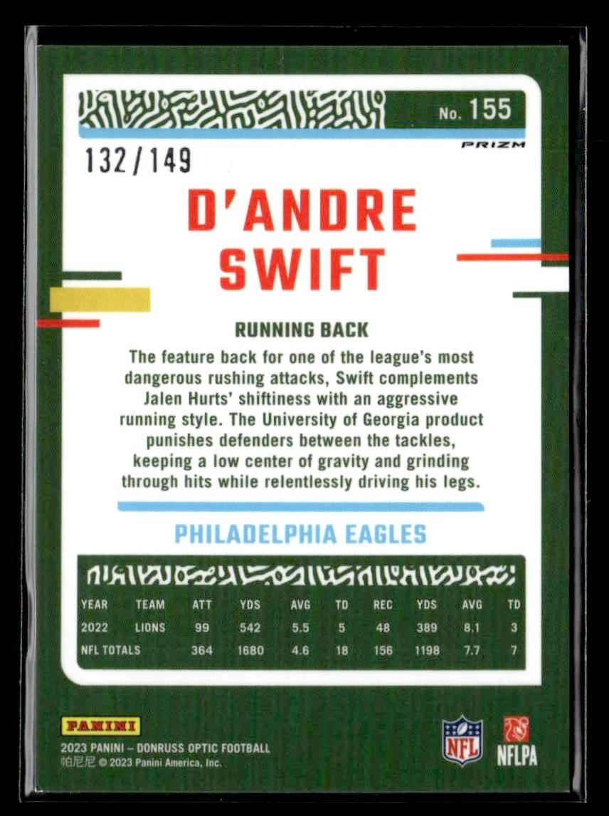 2023 Donruss Optic #155 D'Andre Swift Flex #/149