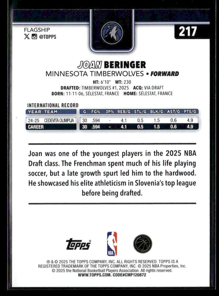 2025-26 Topps #217 Joan Beringer