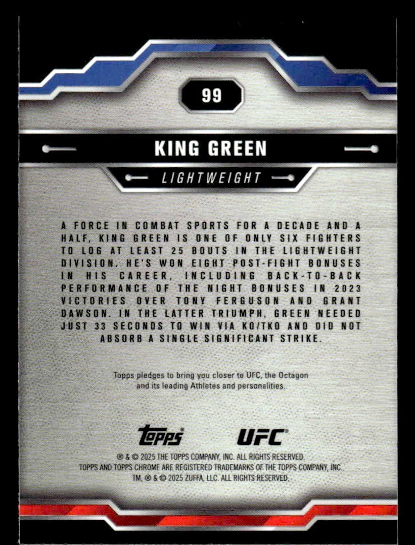 2025 Topps Chrome UFC #99 King Green