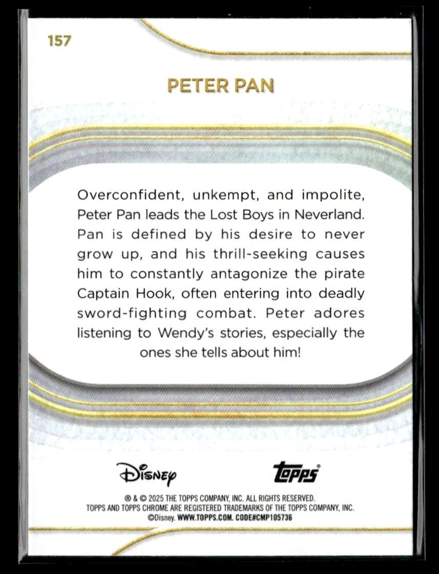 π Peter Pan β 2025 Topps Chrome Disney #157 π