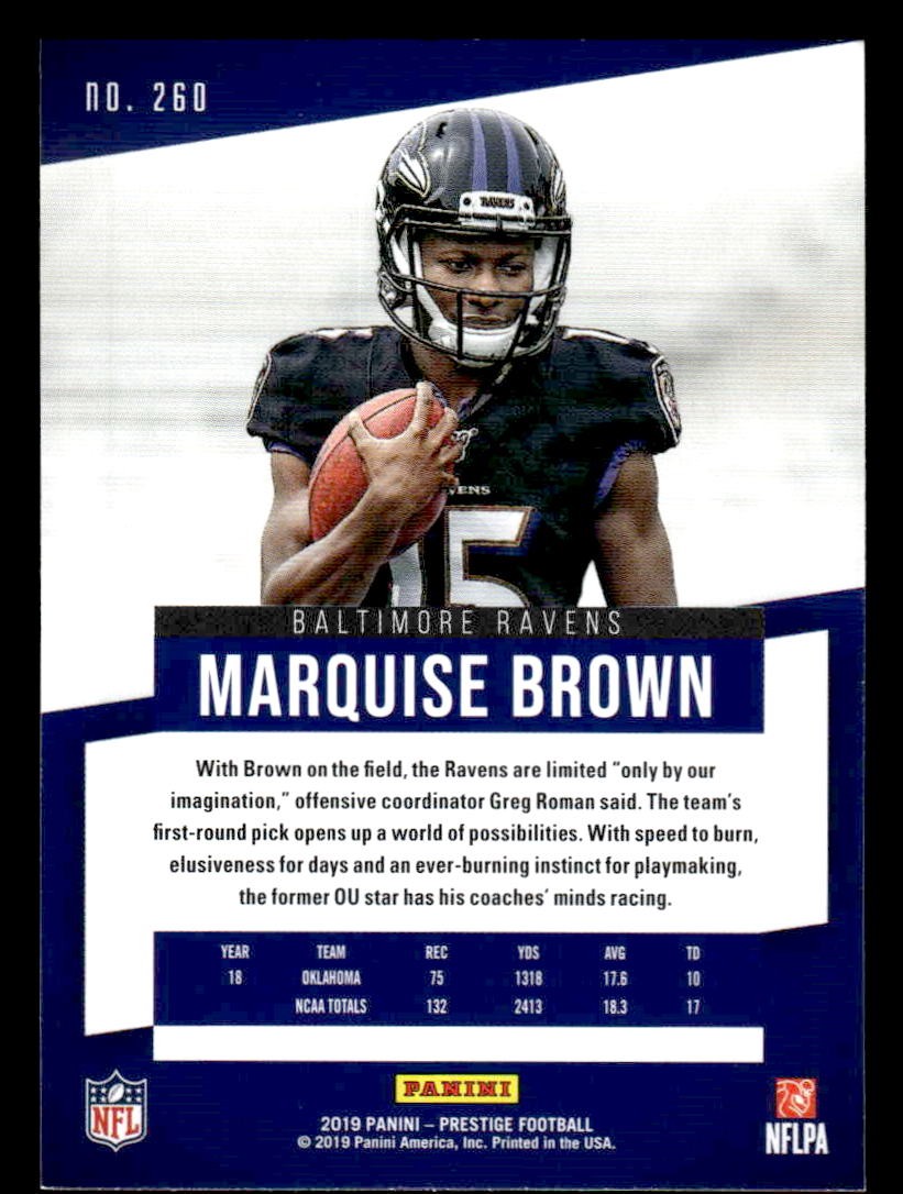 2019 Panini Prestige #260 Marquise Brown