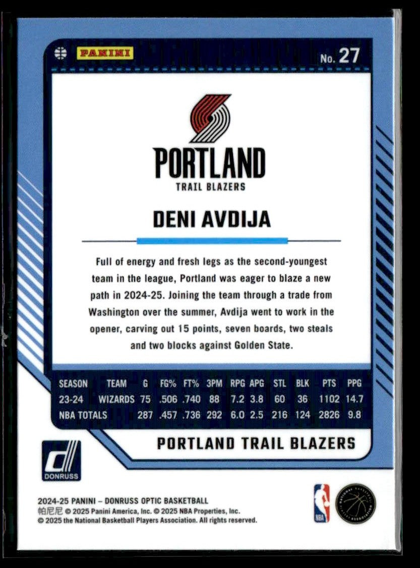 2024-25 Donruss Optic #27 Deni Avdija