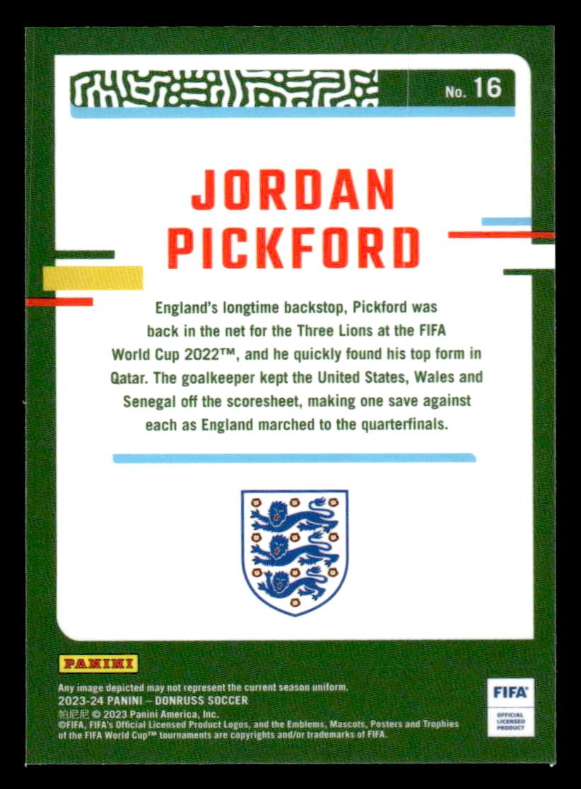 2023-24 Donruss #16 Jordan Pickford Optic Holo