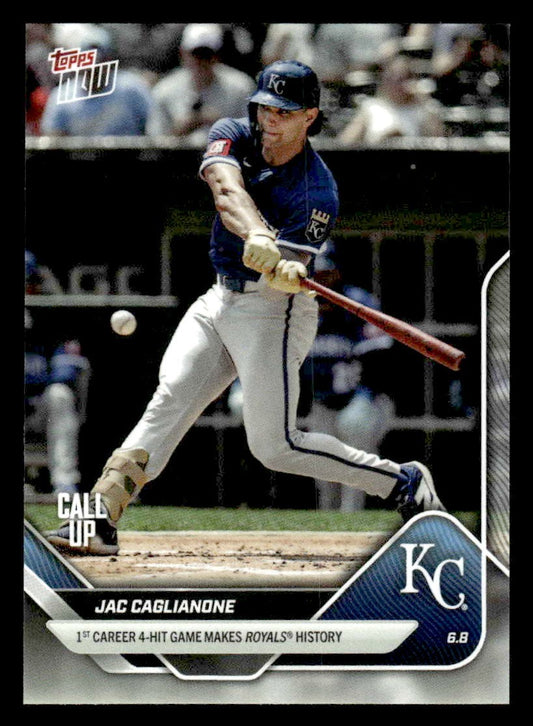 2025 Topps Now #275 Jac Caglianone 1st Career 4 Hit Game Makes Royals History