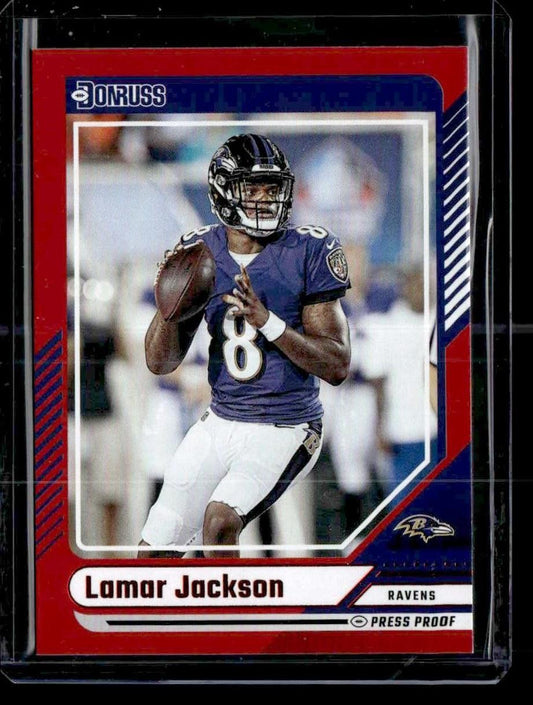 2024 Donruss #130 Lamar Jackson Press Proof Red