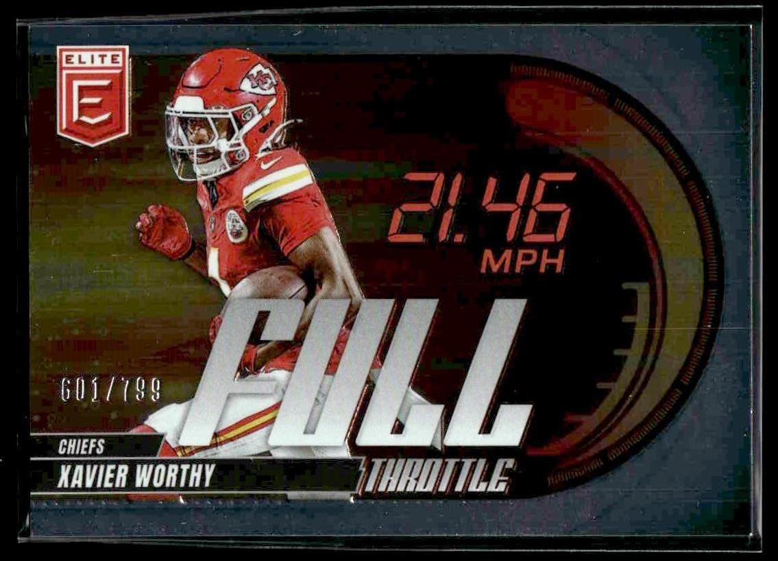 2025 Donruss Elite #11 Xavier Worthy Full Throttle #/799