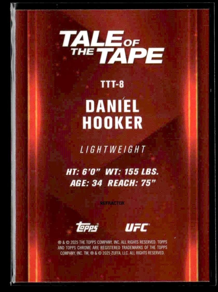 2025 Topps Chrome UFC #TTT-8 Daniel Hooker Tale of the Tape Refractor