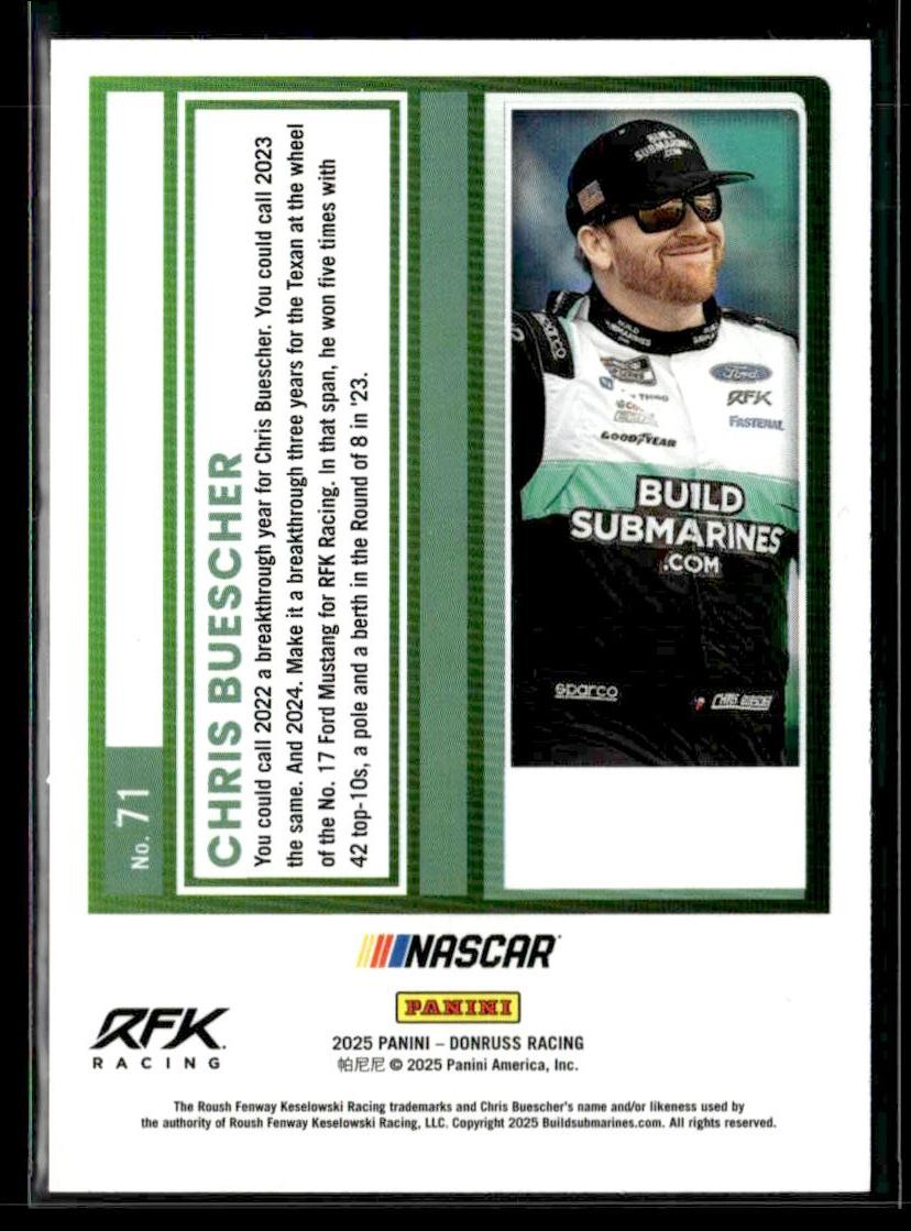 2025 Donruss #71 Chris Buescher Red #/299
