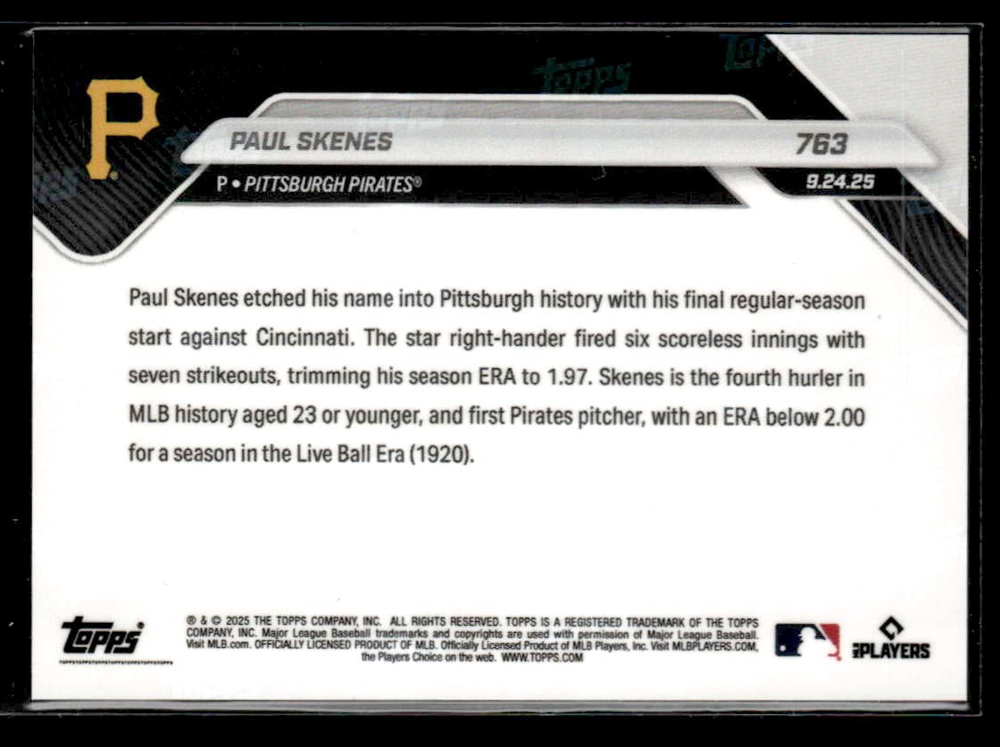 2025 Topps Now #763 Paul Skenes
