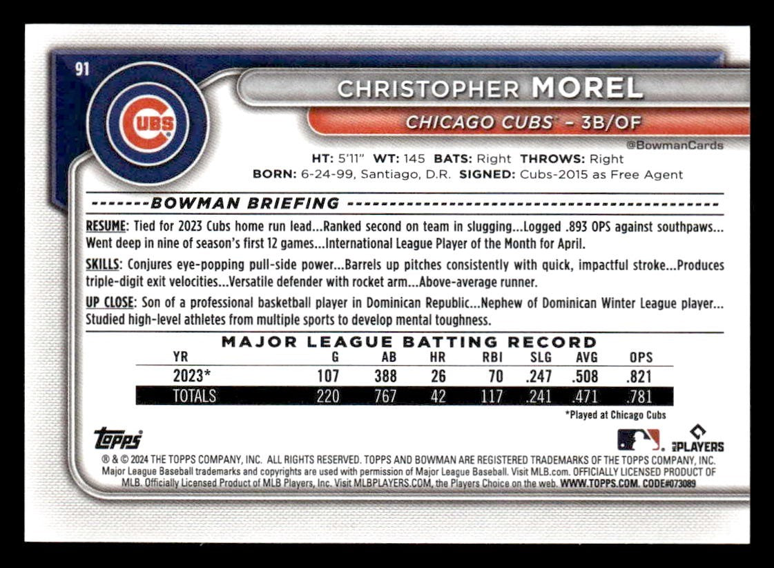 2024 Bowman #91 Christopher Morel