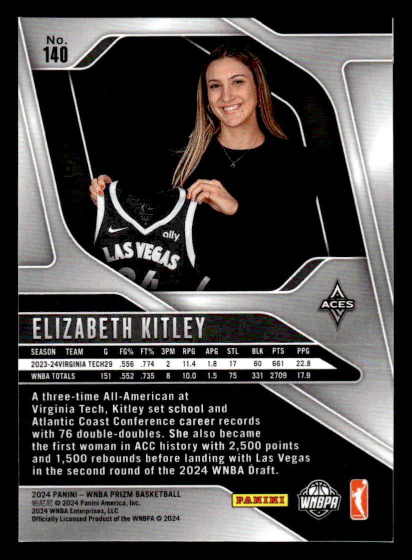 2024 Panini Prizm WNBA #140 Elizabeth Kitley Ice Prizms
