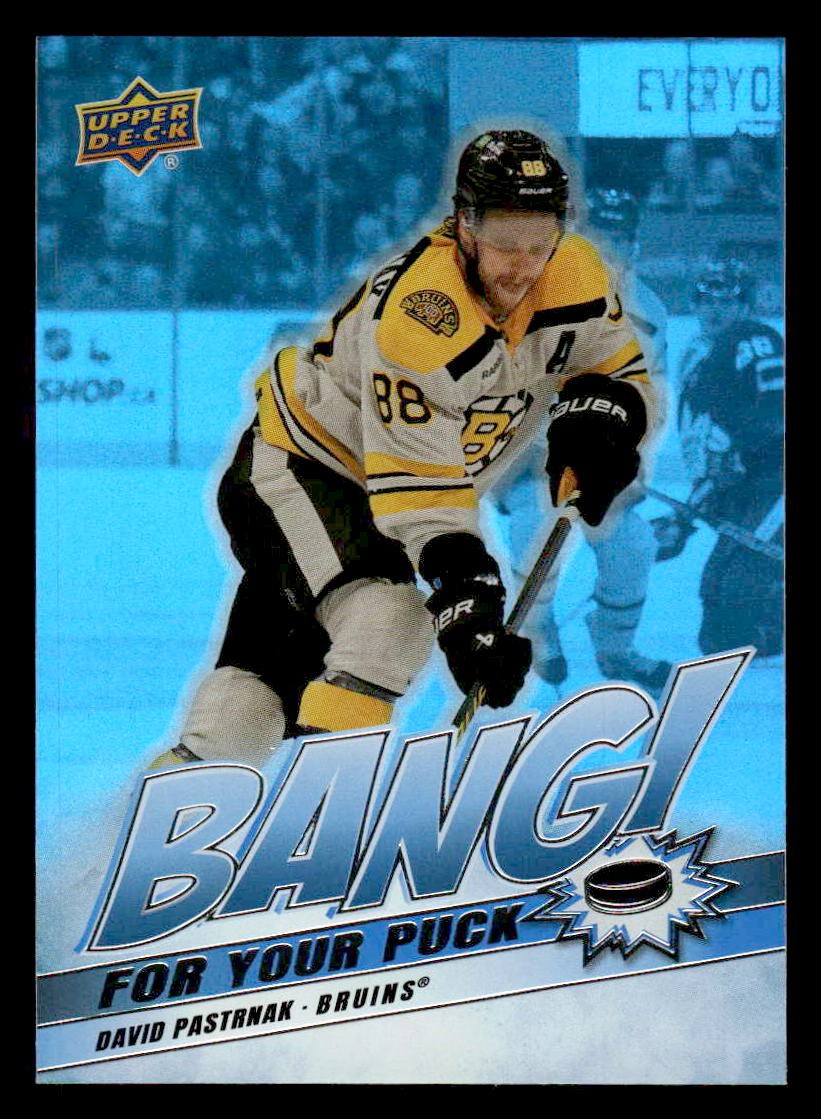2024-25 Upper Deck #BP-9 David Pastrnak Bang! For Your Puck