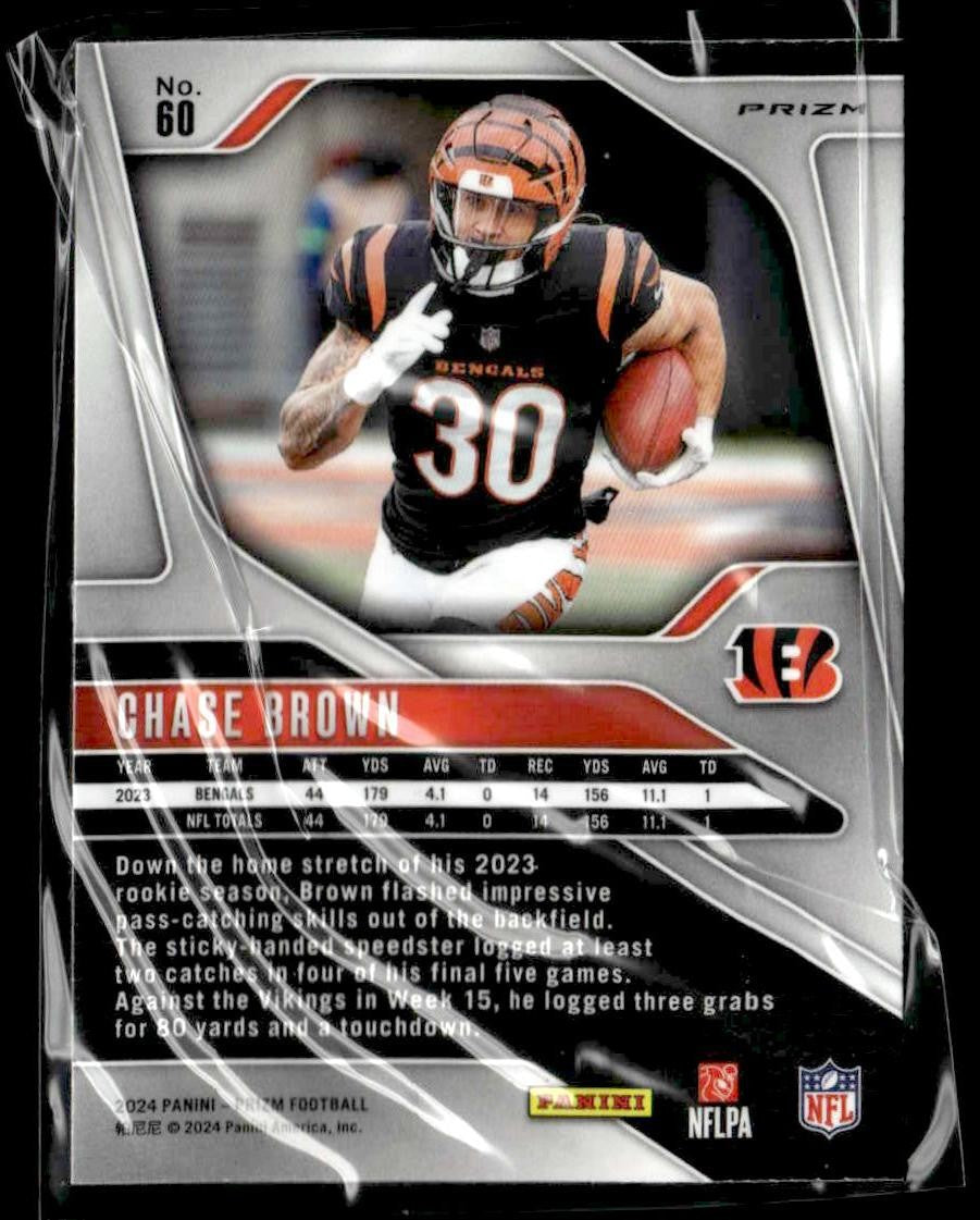 2024 Panini Prizm #60 Chase Brown Silver