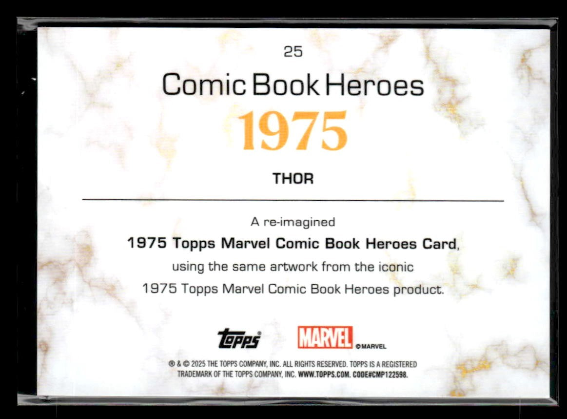 2025 Topps Marvel 1975 Golden Anniversary #25 Thor Gold Raywave