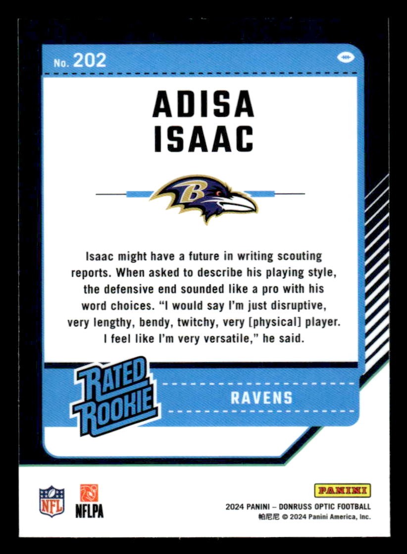 2024 Donruss Optic #202 Adisa Isaac