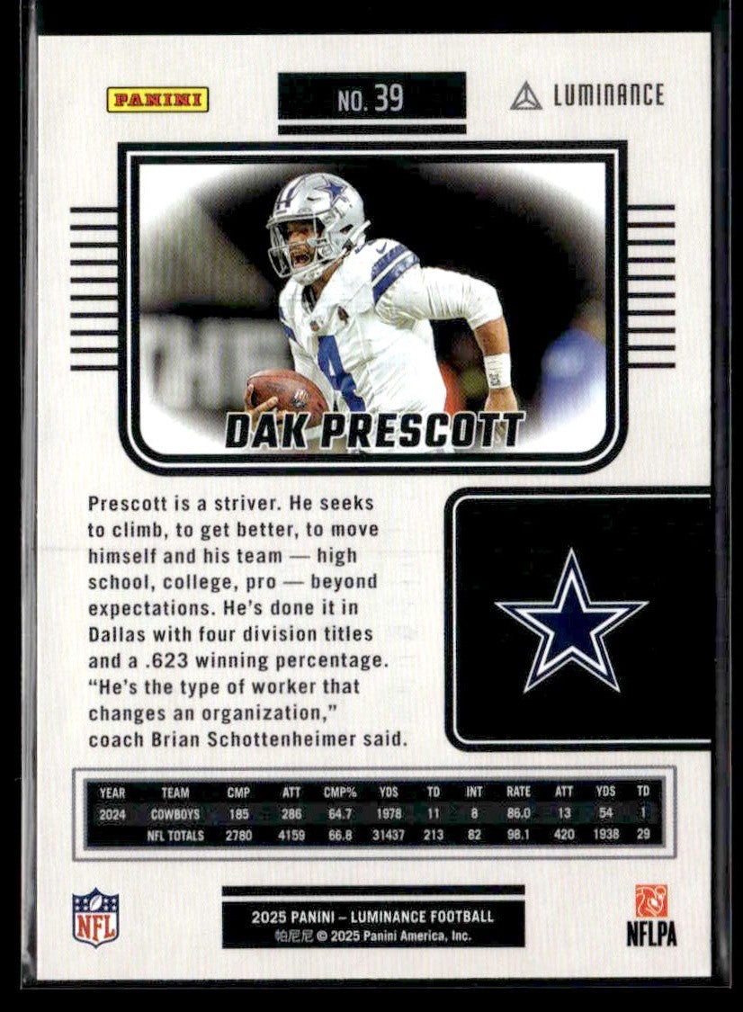 2025 Panini Luminance #39 Dak Prescott