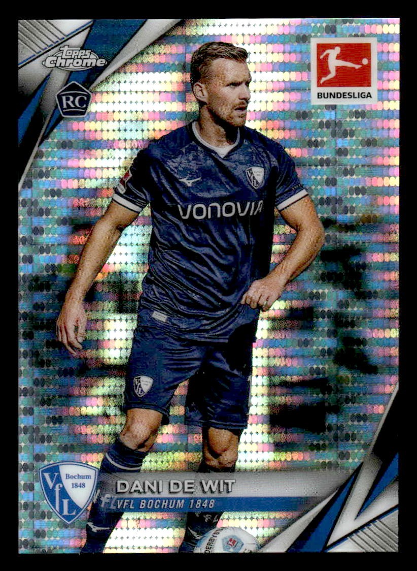 2025 Topps Chrome Bundesliga #14 Dani De Wit Pulsar Refractor