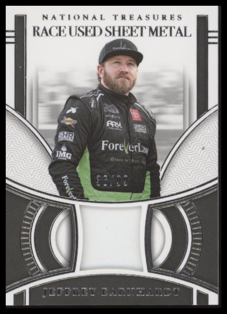 2024 Panini Ntl Treasures #RUS-JET Jeffrey Earnhardt Race Used Sheet Metal #/99