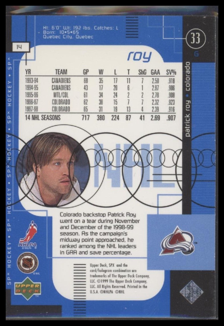 1998-99 SPx Top Prospects #14 Patrick Roy