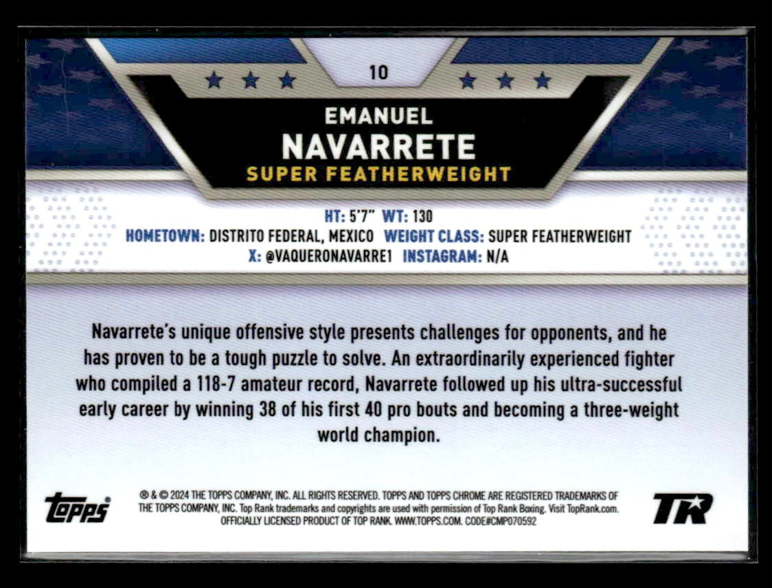 2024 Topps Chrome #10 Emanuel Navarrete