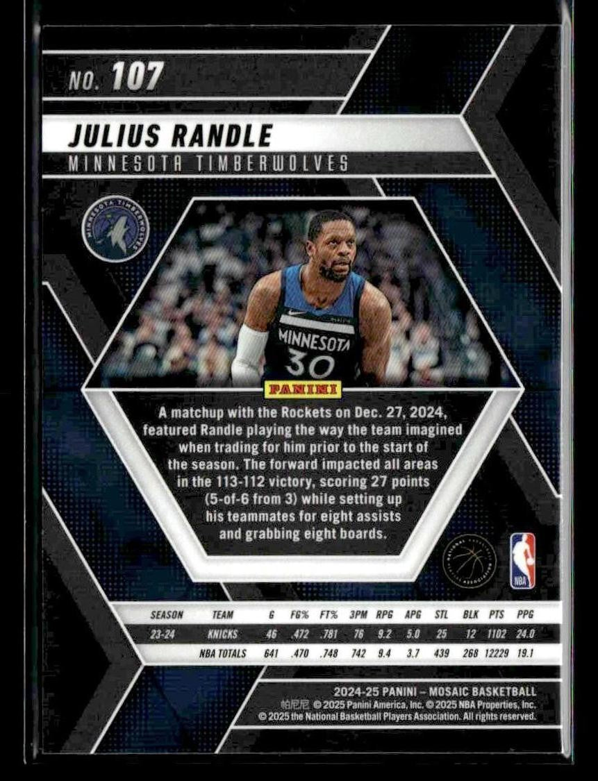 2024-25 Panini Mosaic #107 Julius Randle