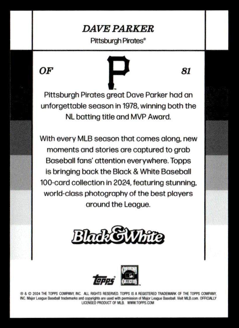 2024 Topps Black & White #81 Dave Parker