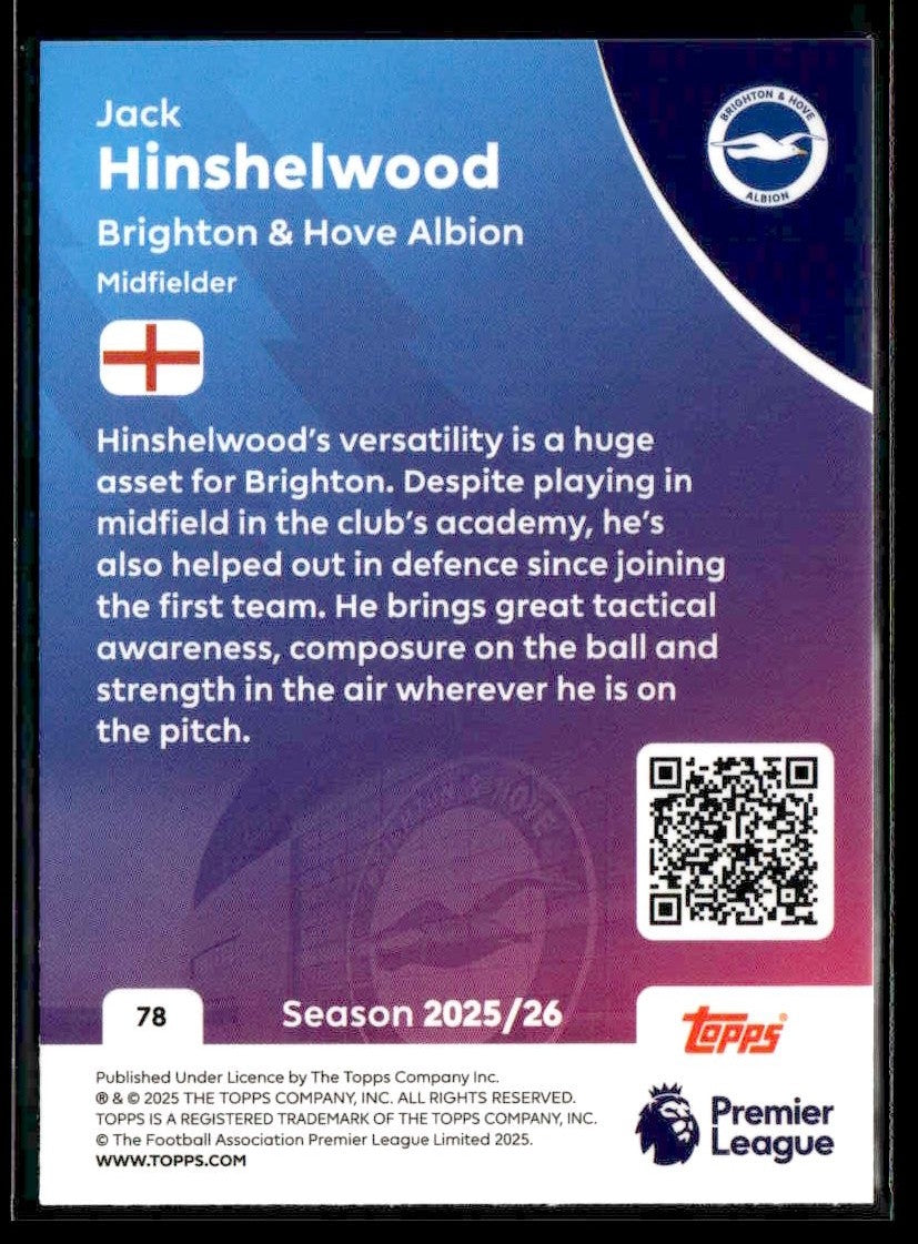 2025-26 Topps Premier League #78 Jack Hinshelwood