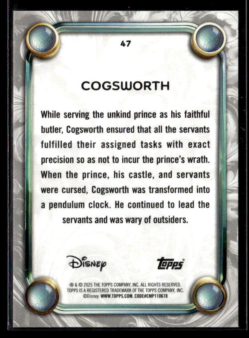 2025 Topps Disney Wonder #47 Cogsworth