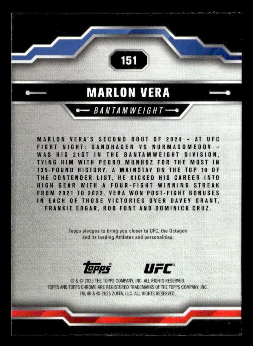2025 Topps Chrome UFC #151 Marlon Vera
