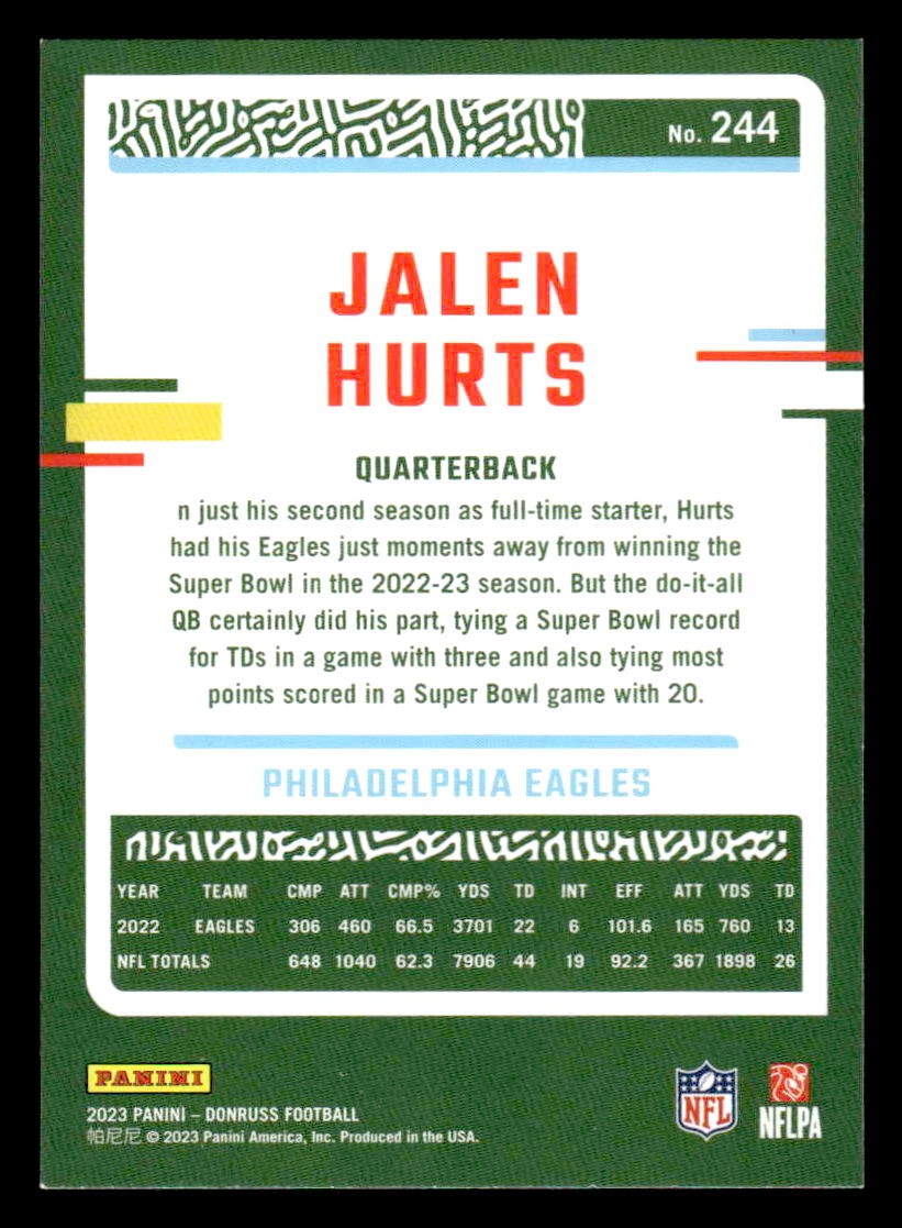 2023 Donruss #244 Jalen Hurts